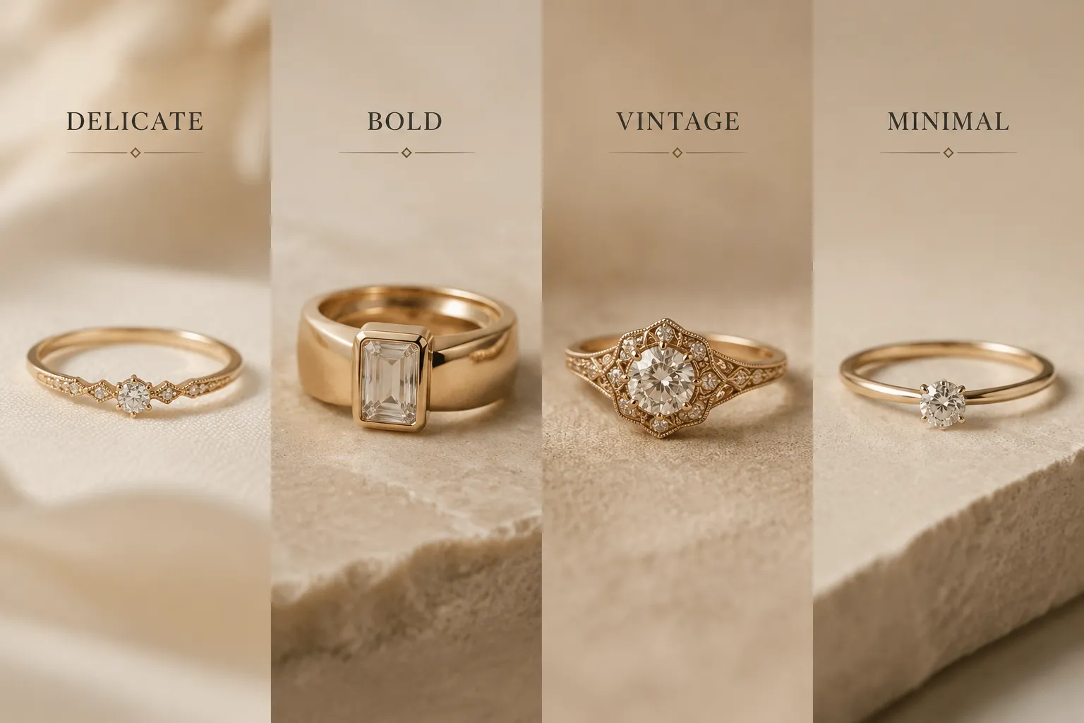 Translate Delicate, Bold, Vintage, and Minimal Into Jewelry Design Cues
