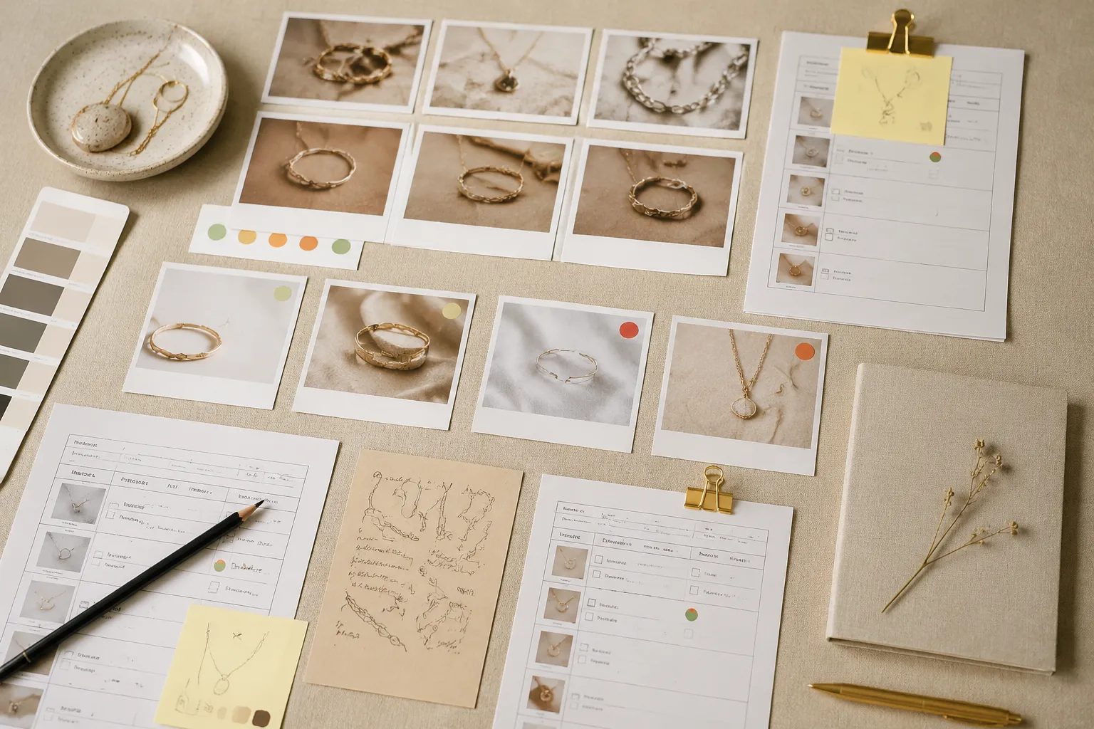 Rights-aware jewelry reference board with source, purpose, permission, and status records